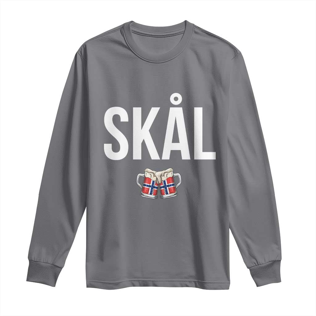 Skål Cheers in Norwegian Norway Long Sleeve Shirt Funny Drinking Beer Norwegian Scandinavian
