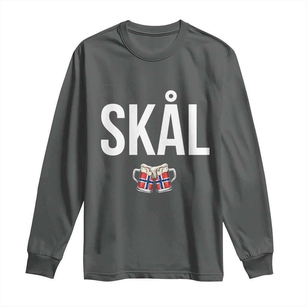 Skål Cheers in Norwegian Norway Long Sleeve Shirt Funny Drinking Beer Norwegian Scandinavian