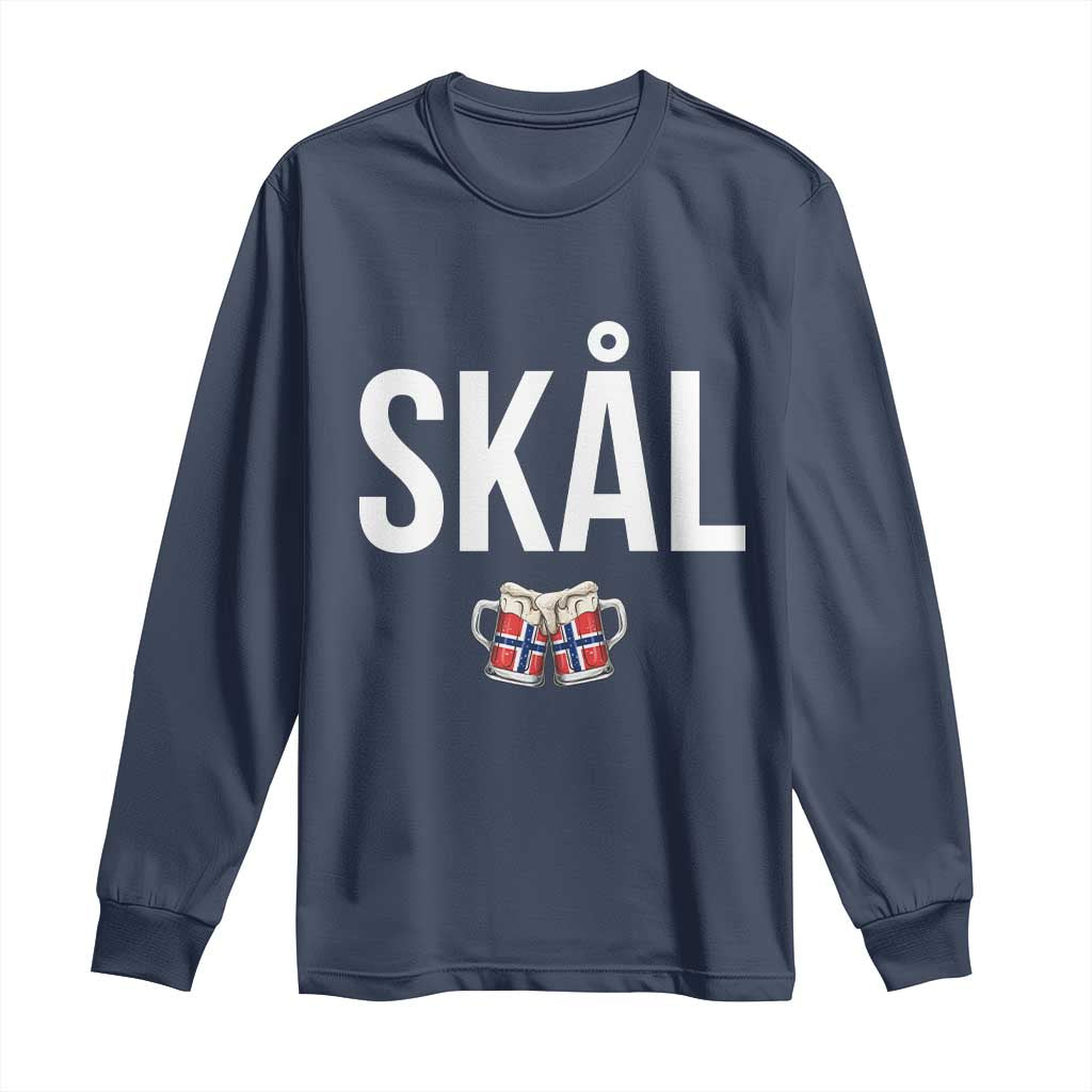 Skål Cheers in Norwegian Norway Long Sleeve Shirt Funny Drinking Beer Norwegian Scandinavian
