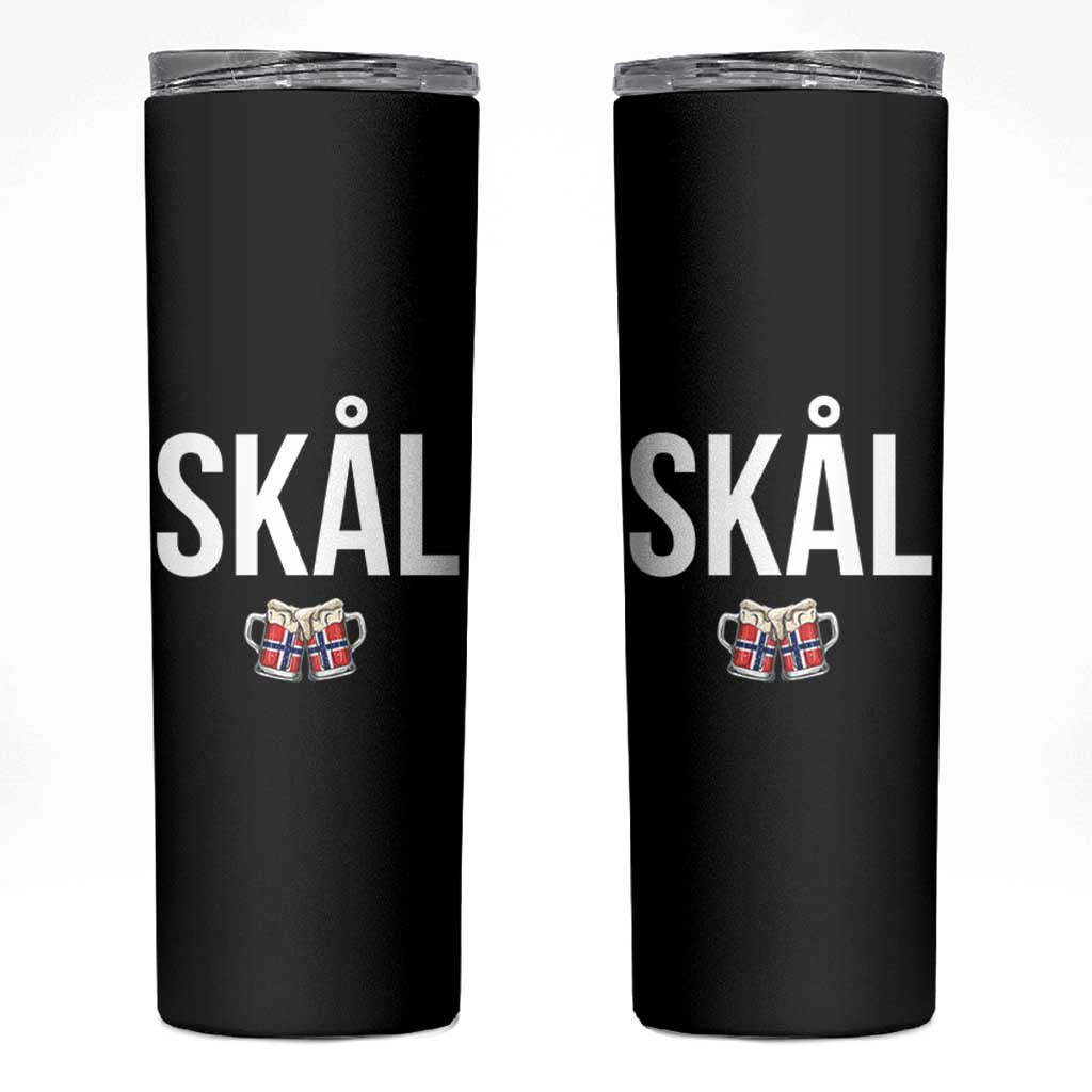 Skål Cheers in Norwegian Norway Skinny Tumbler Funny Drinking Beer Norwegian Scandinavian