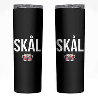 Skål Cheers in Norwegian Norway Skinny Tumbler Funny Drinking Beer Norwegian Scandinavian