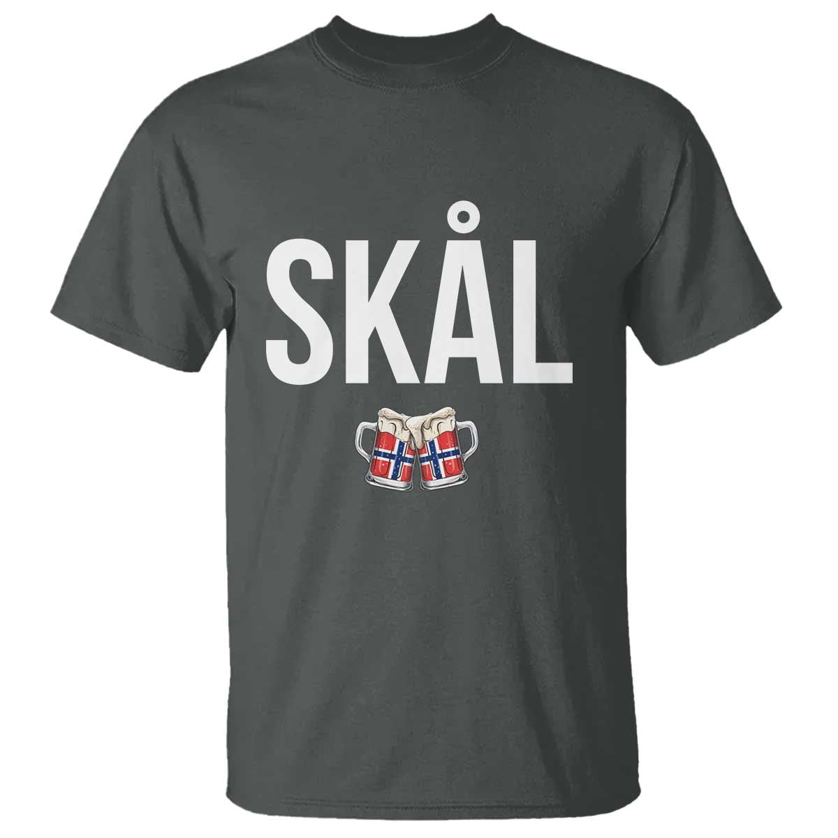 Skål Cheers in Norwegian Norway T Shirt Funny Drinking Beer Norwegian Scandinavian