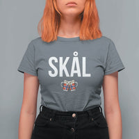 Skål Cheers in Norwegian Norway T Shirt For Women Funny Drinking Beer Norwegian Scandinavian