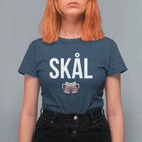 Skål Cheers in Norwegian Norway T Shirt For Women Funny Drinking Beer Norwegian Scandinavian