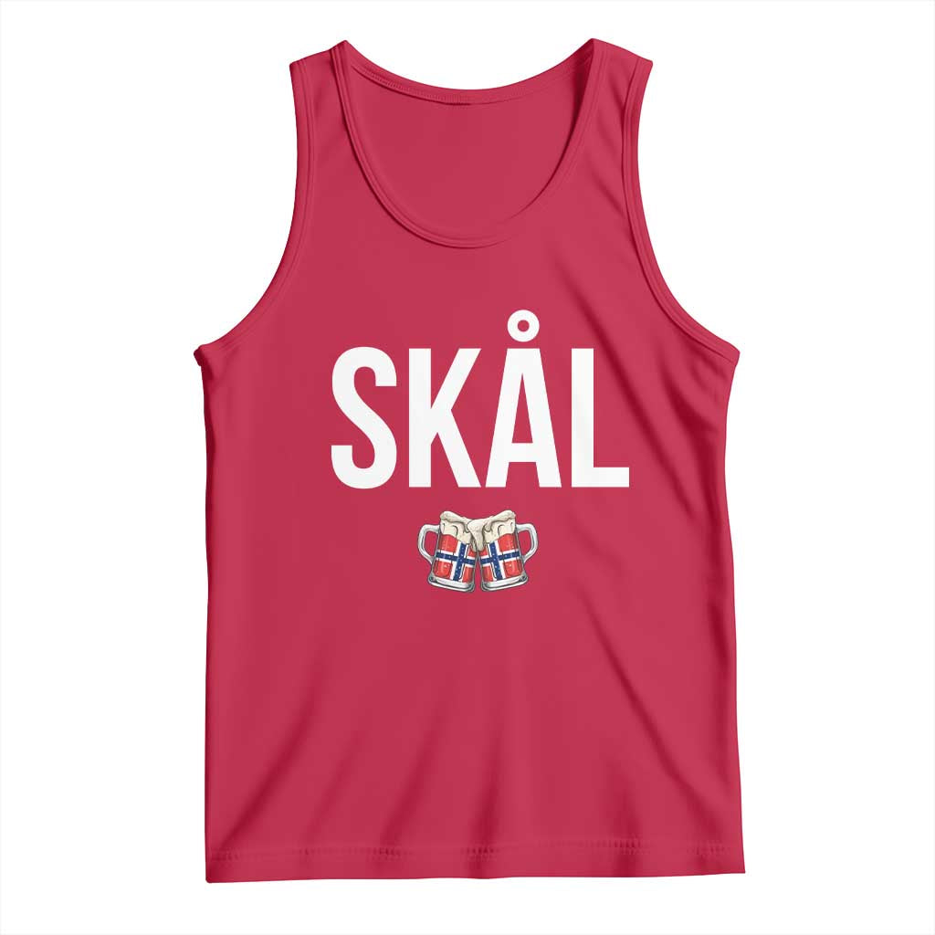 Skål Cheers in Norwegian Norway Tank Top Funny Drinking Beer Norwegian Scandinavian