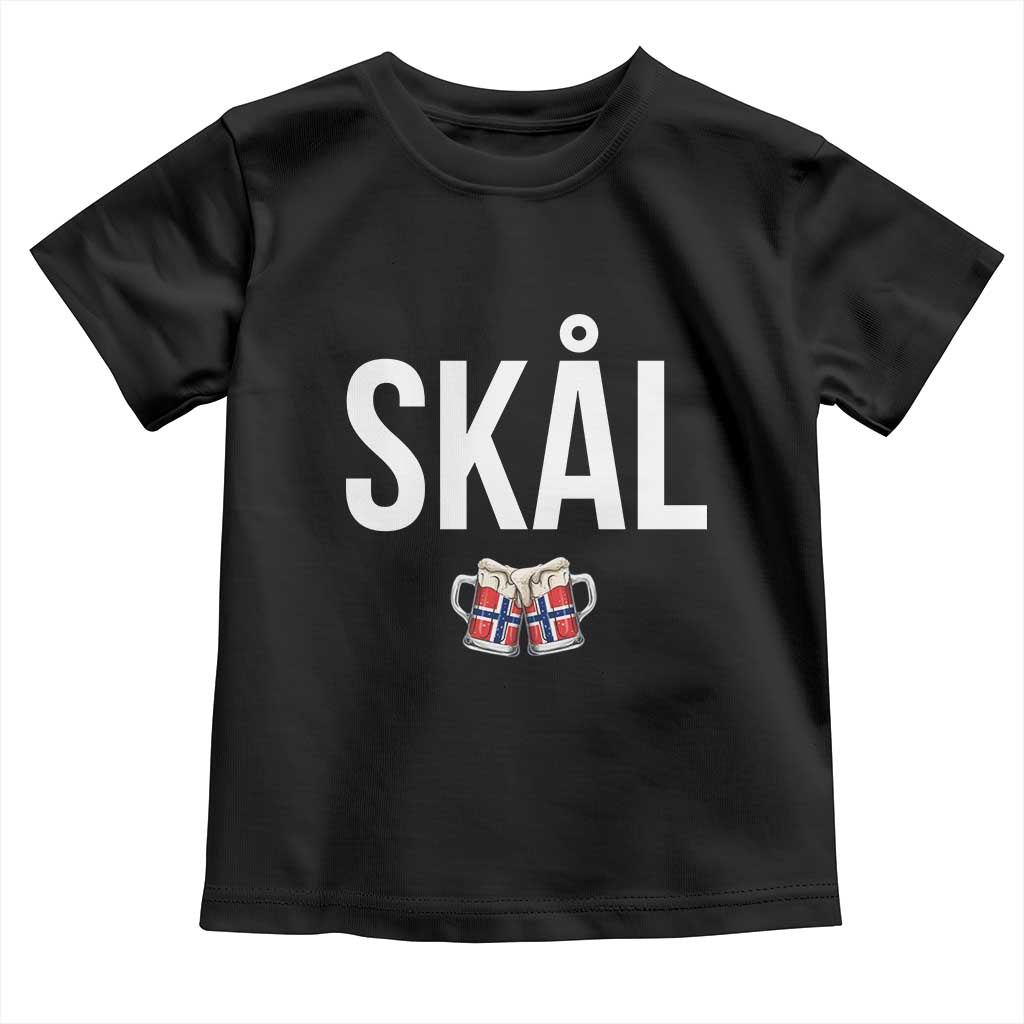 Skål Cheers in Norwegian Norway Toddler T Shirt Funny Drinking Beer Norwegian Scandinavian