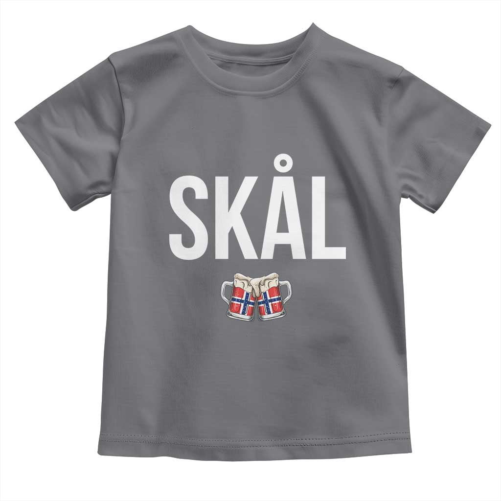 Skål Cheers in Norwegian Norway Toddler T Shirt Funny Drinking Beer Norwegian Scandinavian