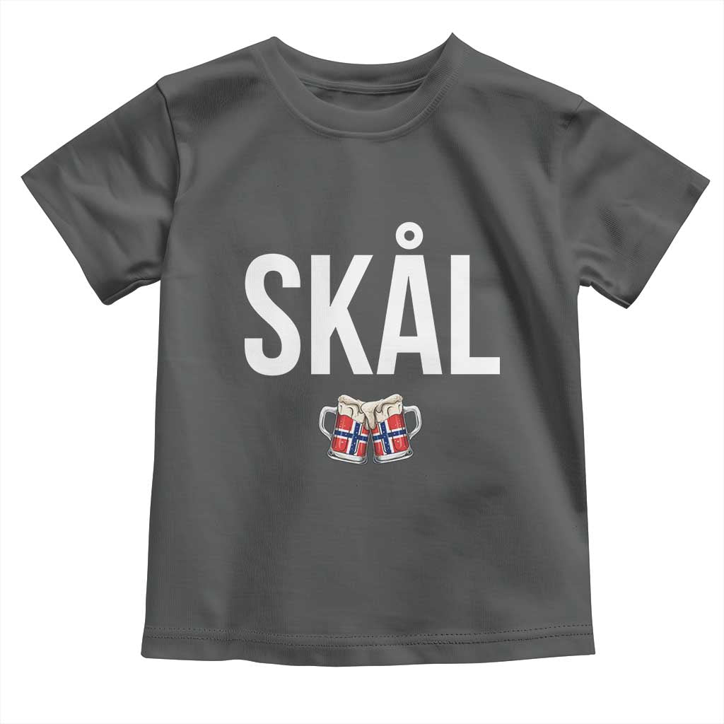 Skål Cheers in Norwegian Norway Toddler T Shirt Funny Drinking Beer Norwegian Scandinavian