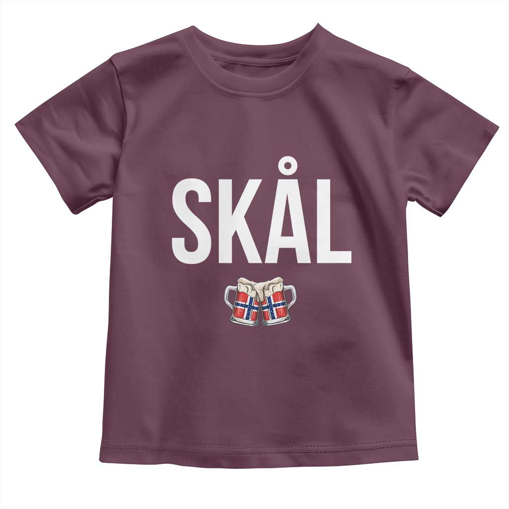 Skål Cheers in Norwegian Norway Toddler T Shirt Funny Drinking Beer Norwegian Scandinavian
