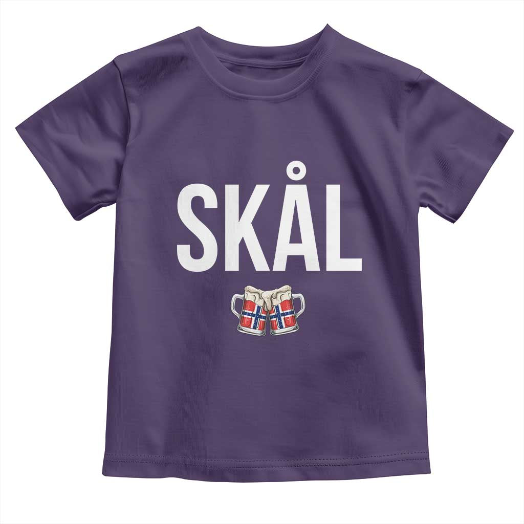 Skål Cheers in Norwegian Norway Toddler T Shirt Funny Drinking Beer Norwegian Scandinavian