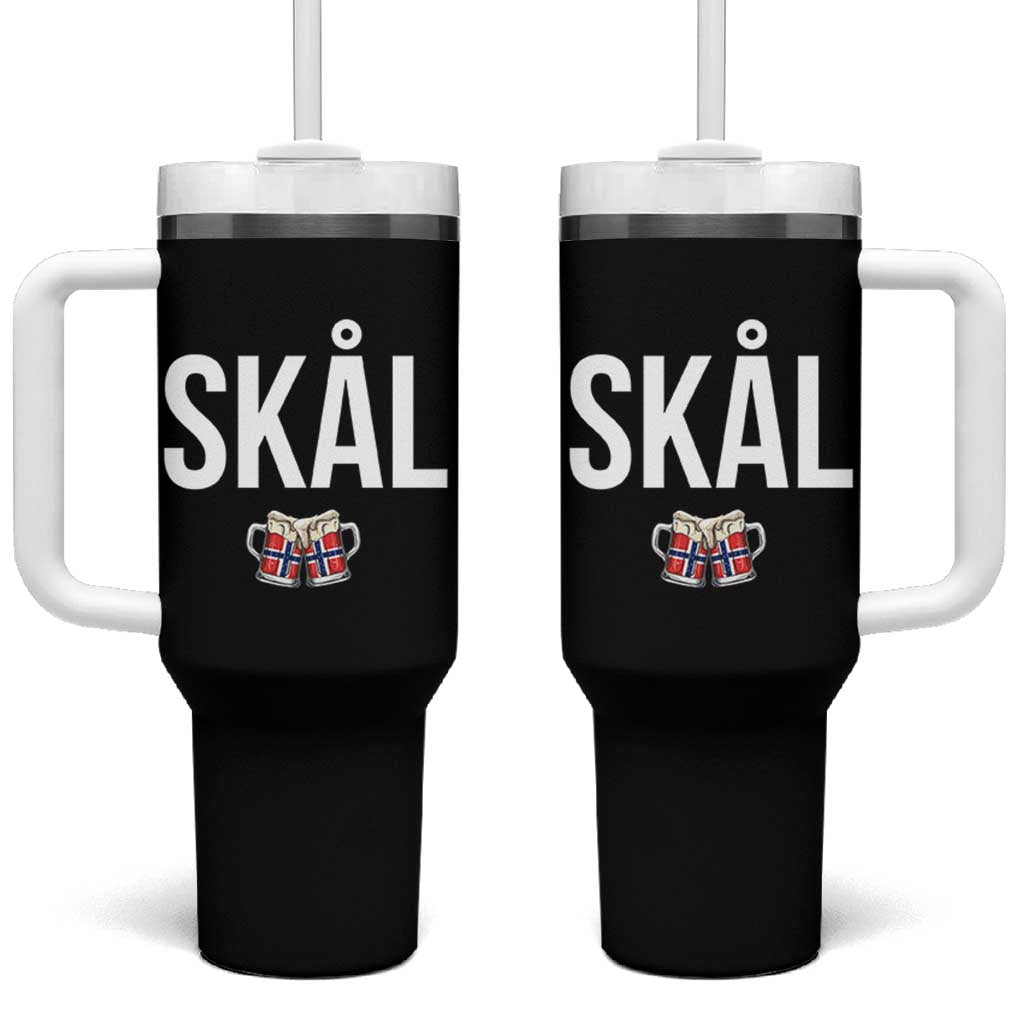 Skål Cheers in Norwegian Norway Tumbler With Handle Funny Drinking Beer Norwegian Scandinavian