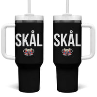 Skål Cheers in Norwegian Norway Tumbler With Handle Funny Drinking Beer Norwegian Scandinavian