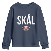 Skål Cheers in Norwegian Norway Youth Sweatshirt Funny Drinking Beer Norwegian Scandinavian