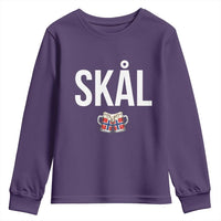 Skål Cheers in Norwegian Norway Youth Sweatshirt Funny Drinking Beer Norwegian Scandinavian
