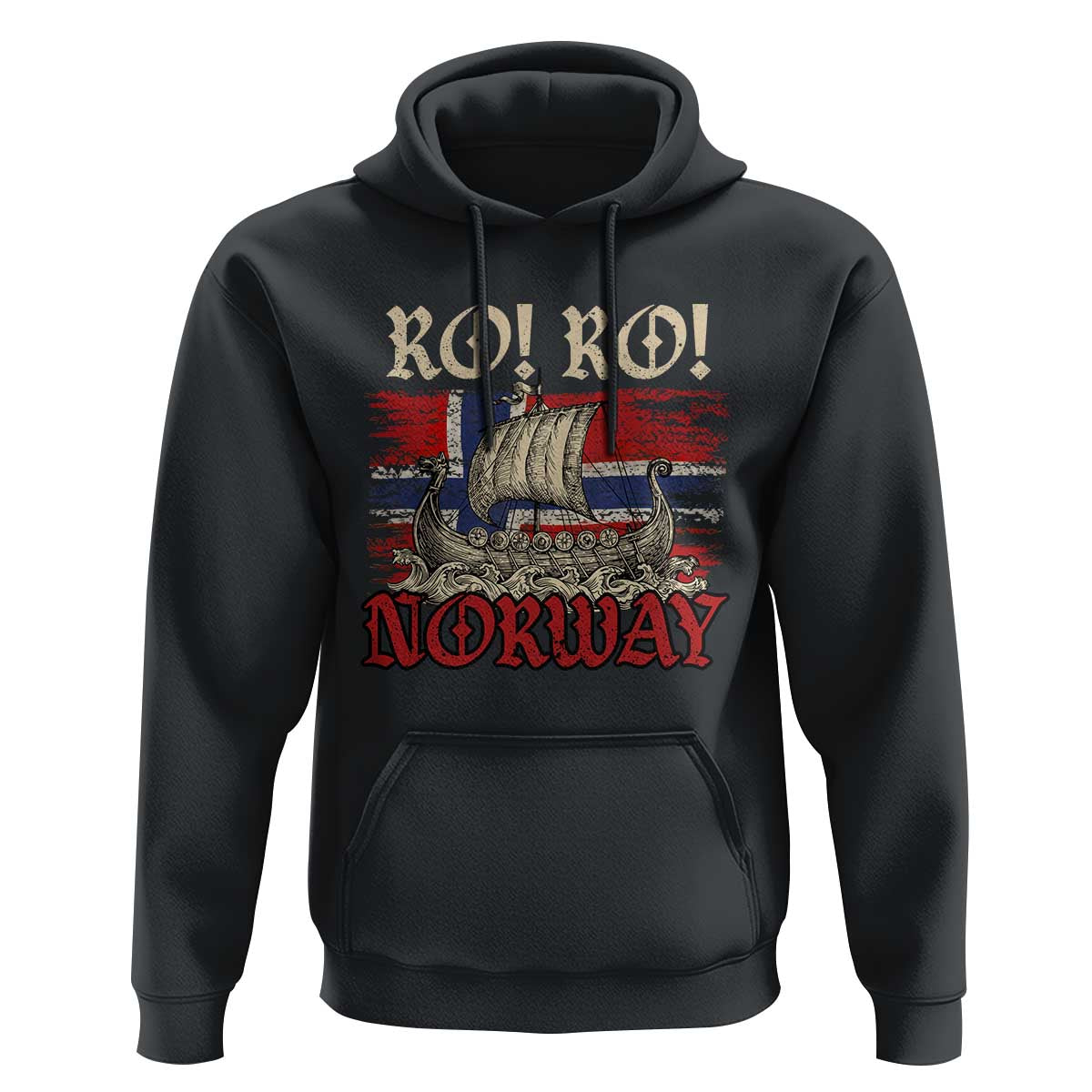 Ro Ro Norwegian Viking Ship Norway Flag Hoodie
