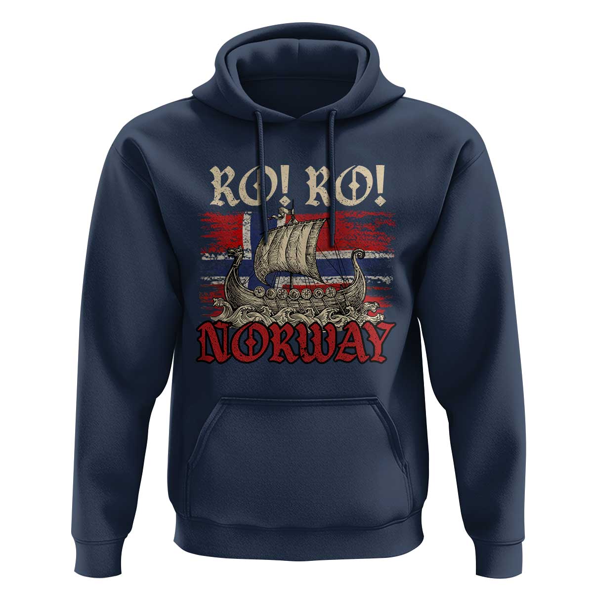Ro Ro Norwegian Viking Ship Norway Flag Hoodie