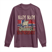 Ro Ro Norwegian Viking Ship Norway Flag Long Sleeve Shirt