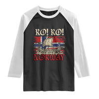 Ro Ro Norwegian Viking Ship Norway Flag Raglan Shirt