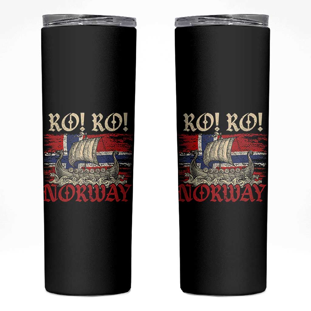 Ro Ro Norwegian Viking Ship Norway Flag Skinny Tumbler