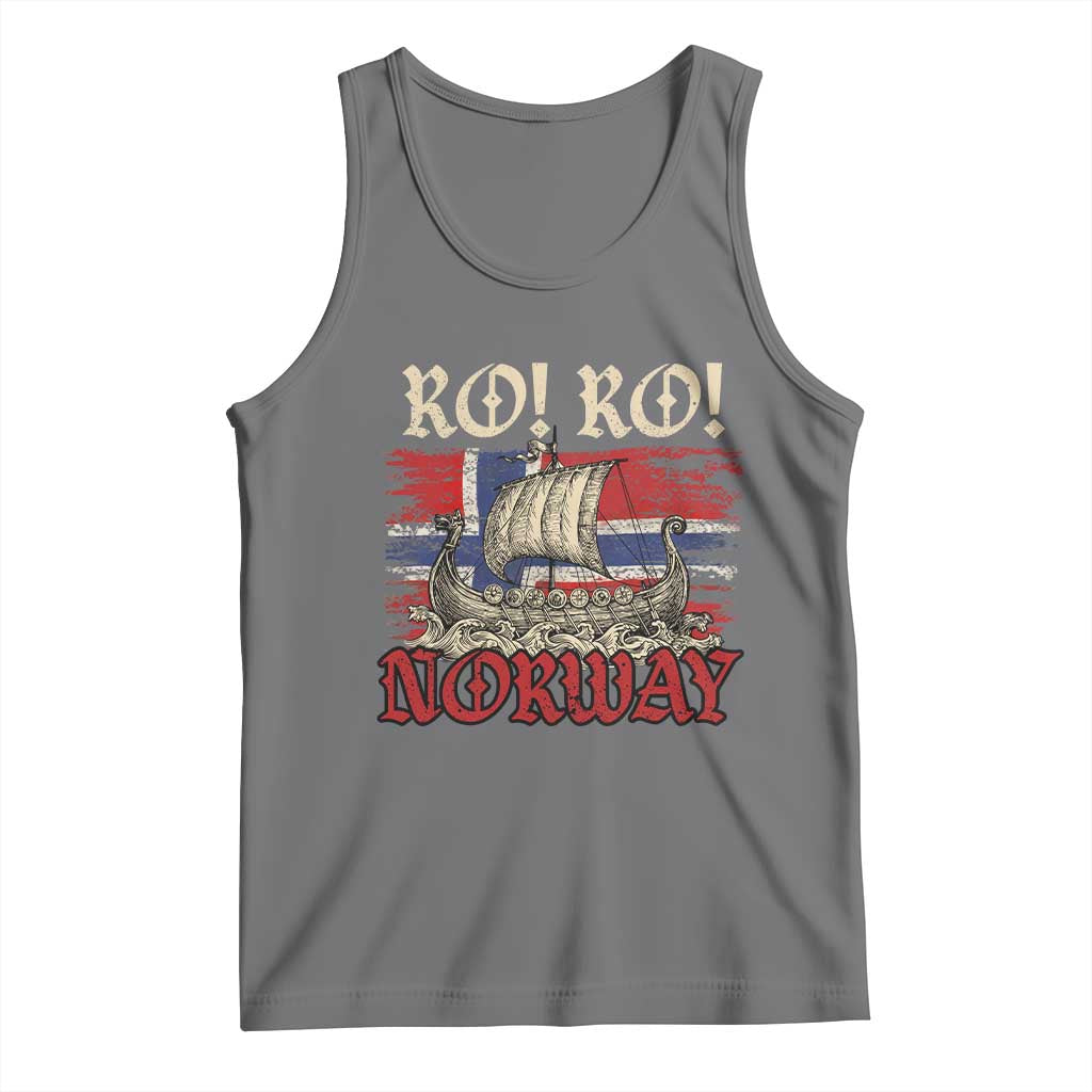 Ro Ro Norwegian Viking Ship Norway Flag Tank Top