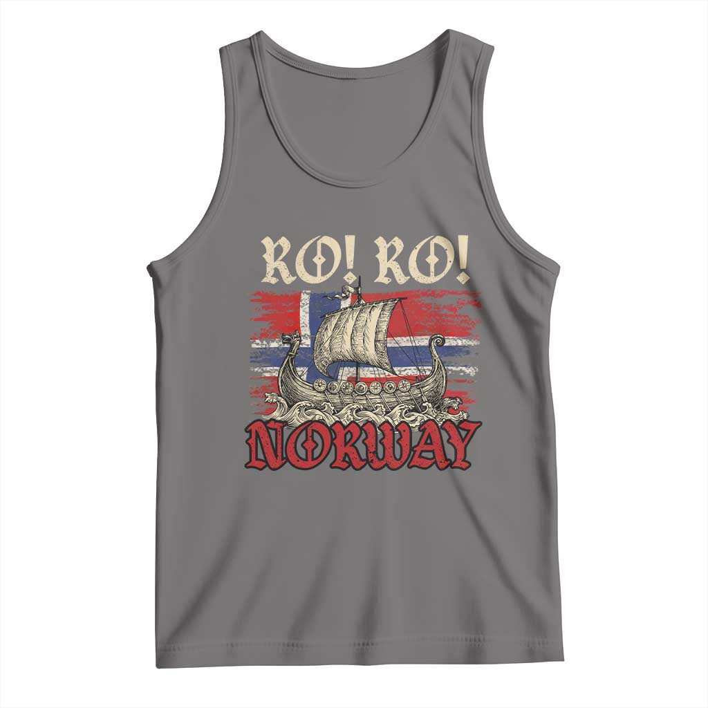 Ro Ro Norwegian Viking Ship Norway Flag Tank Top