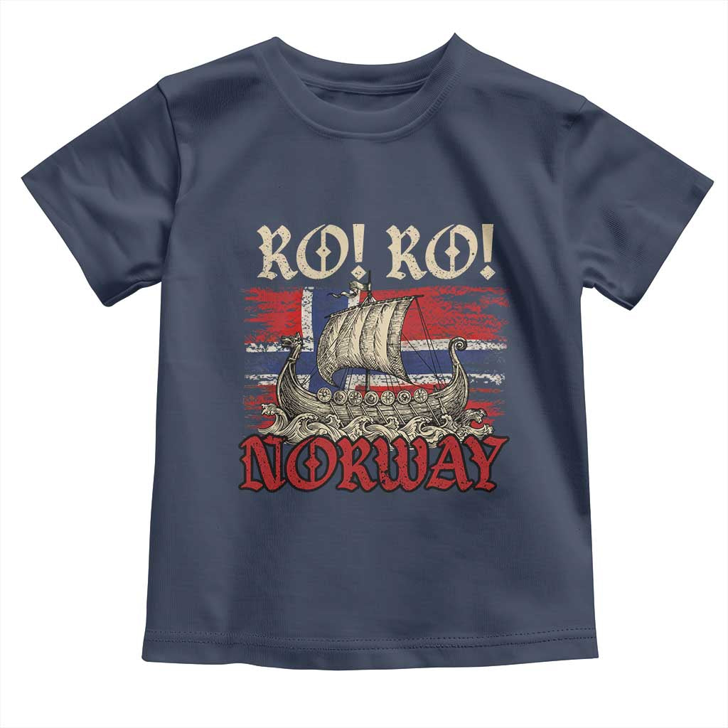 Ro Ro Norwegian Viking Ship Norway Flag Toddler T Shirt