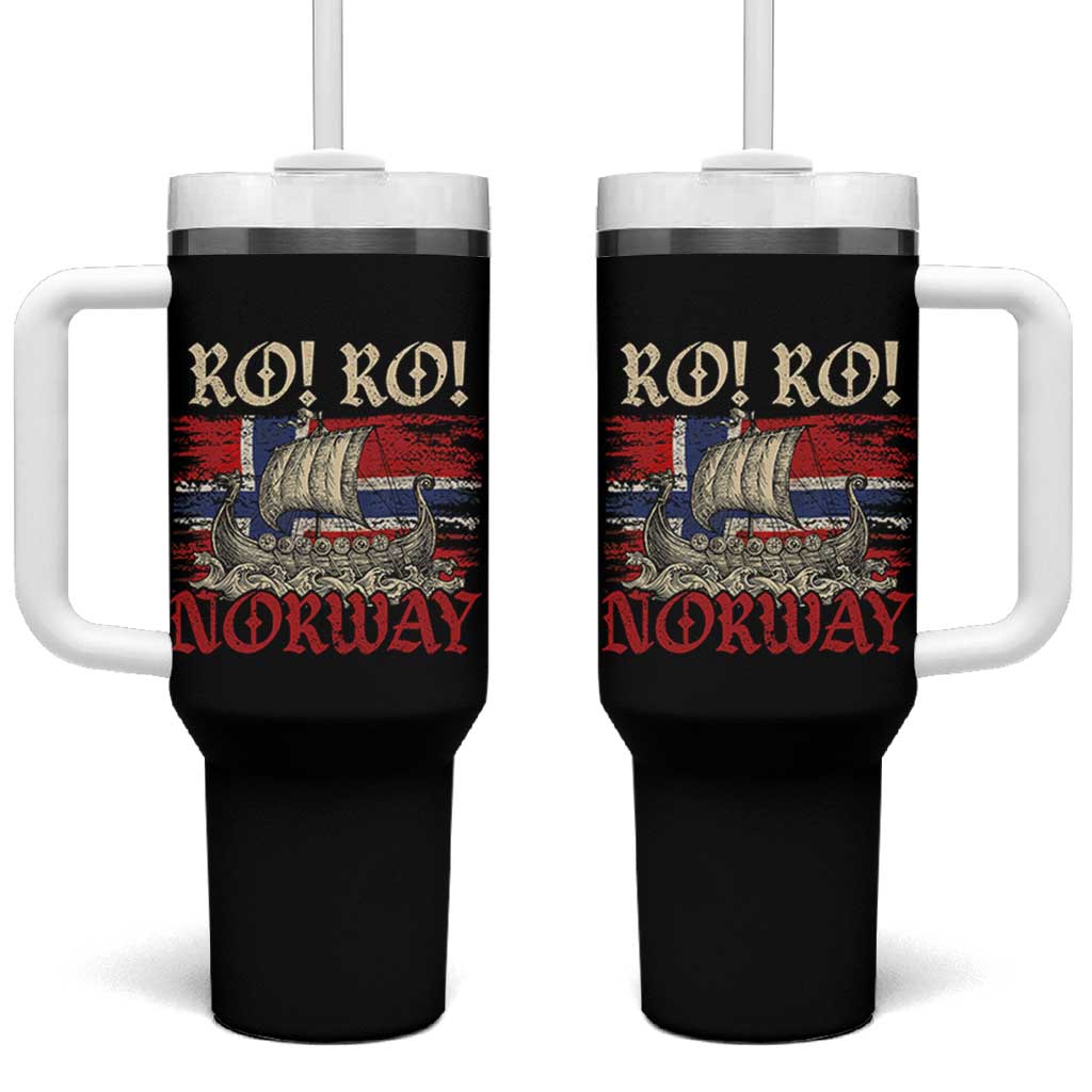 Ro Ro Norwegian Viking Ship Norway Flag Tumbler With Handle