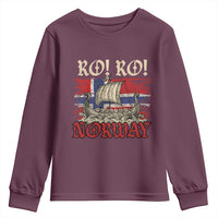 Ro Ro Norwegian Viking Ship Norway Flag Youth Sweatshirt