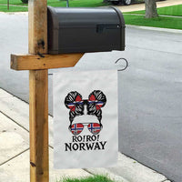 Ro Ro Norwegian Viking Ship Garden Flag Norway Flag Messy Bun Girl