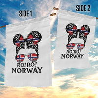 Ro Ro Norwegian Viking Ship Garden Flag Norway Flag Messy Bun Girl