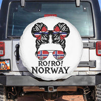Ro Ro Norwegian Viking Ship Spare Tire Cover Norway Flag Messy Bun Girl
