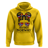 Ro Ro Norwegian Viking Ship Hoodie Norway Flag Messy Bun Girl