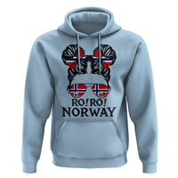 Ro Ro Norwegian Viking Ship Hoodie Norway Flag Messy Bun Girl