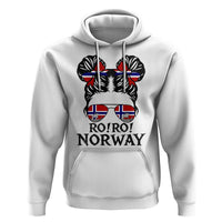 Ro Ro Norwegian Viking Ship Hoodie Norway Flag Messy Bun Girl
