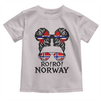 Ro Ro Norwegian Viking Ship Toddler T Shirt Norway Flag Messy Bun Girl