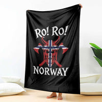 Ro Ro Norwegian Viking Blood Skull Norway Flag Pride Throw Blanket