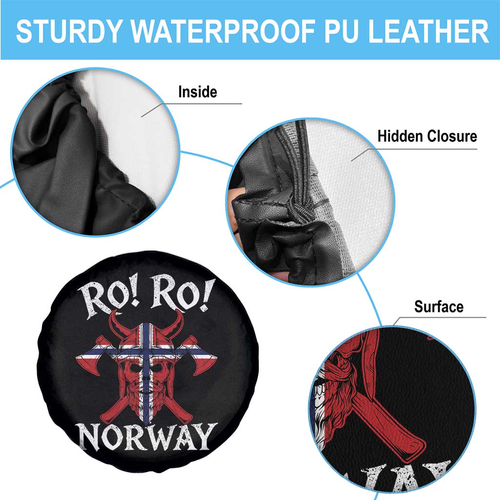 Ro Ro Norwegian Viking Blood Skull Norway Flag Pride Spare Tire Cover