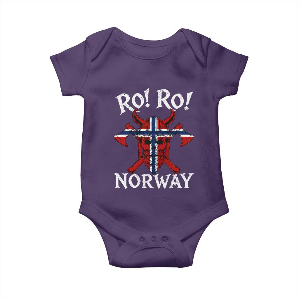 Ro Ro Norwegian Viking Blood Skull Norway Flag Pride Baby Onesie