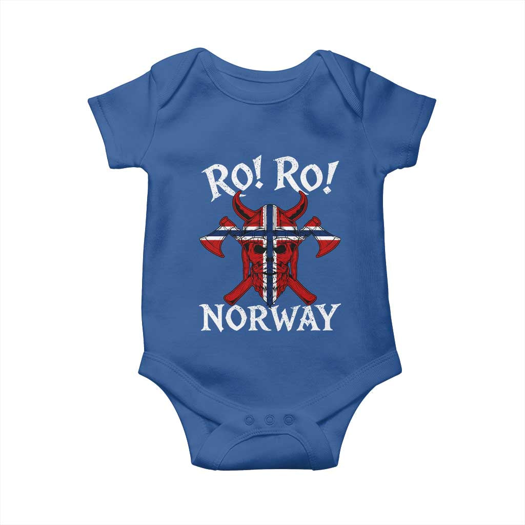 Ro Ro Norwegian Viking Blood Skull Norway Flag Pride Baby Onesie
