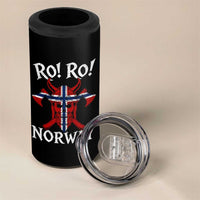 Ro Ro Norwegian Viking Blood Skull Norway Flag Pride 4 in 1 Can Cooler Tumbler