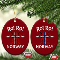 Ro Ro Norwegian Viking Blood Skull Norway Flag Pride Ceramic Ornament
