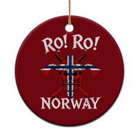 Ro Ro Norwegian Viking Blood Skull Norway Flag Pride Ceramic Ornament