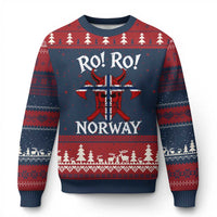 Ro Ro Norwegian Viking Blood Skull Norway Flag Pride Ugly Christmas Sweater