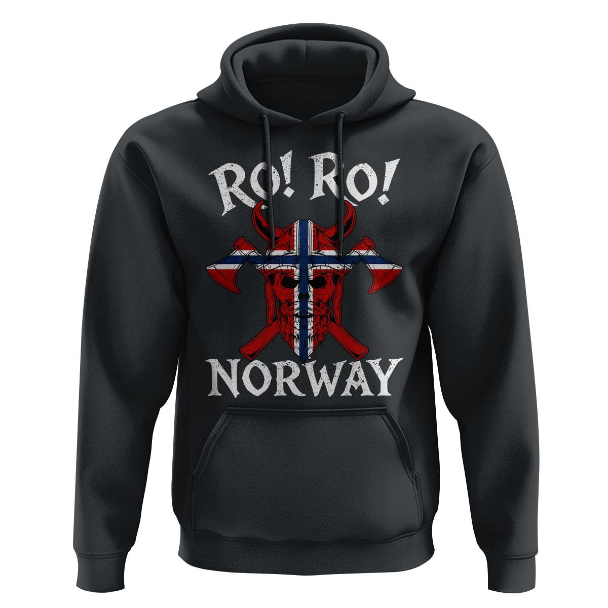 Ro Ro Norwegian Viking Blood Skull Norway Flag Pride Hoodie