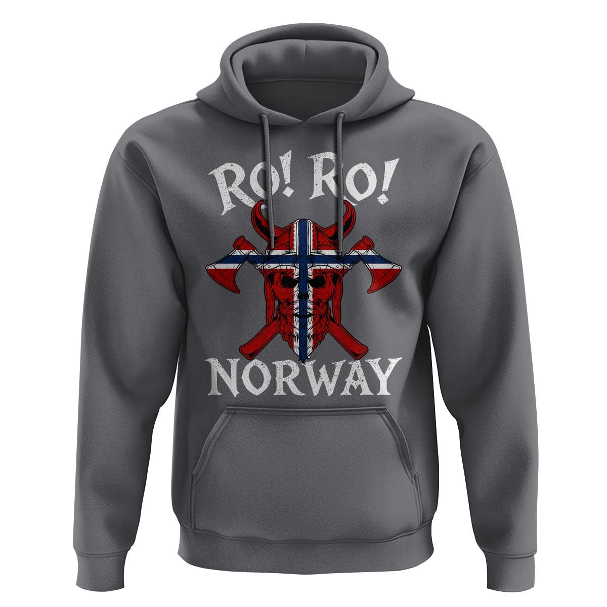 Ro Ro Norwegian Viking Blood Skull Norway Flag Pride Hoodie