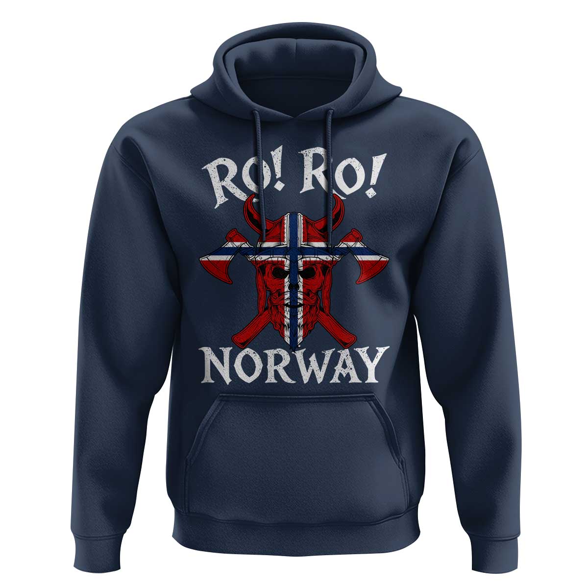 Ro Ro Norwegian Viking Blood Skull Norway Flag Pride Hoodie