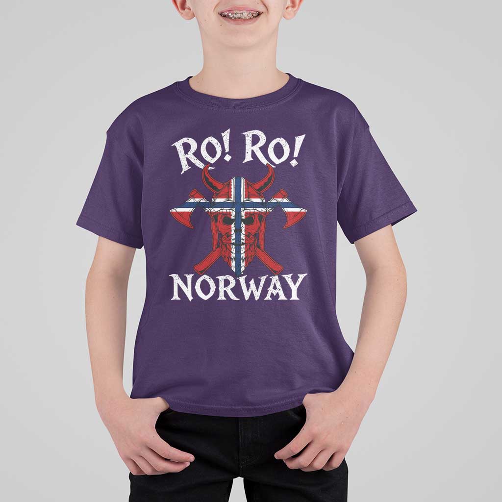 Ro Ro Norwegian Viking Blood Skull Norway Flag Pride T Shirt For Kid