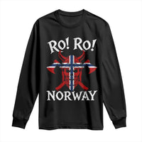 Ro Ro Norwegian Viking Blood Skull Norway Flag Pride Long Sleeve Shirt