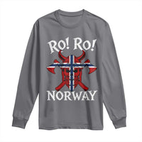 Ro Ro Norwegian Viking Blood Skull Norway Flag Pride Long Sleeve Shirt