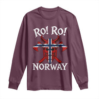 Ro Ro Norwegian Viking Blood Skull Norway Flag Pride Long Sleeve Shirt